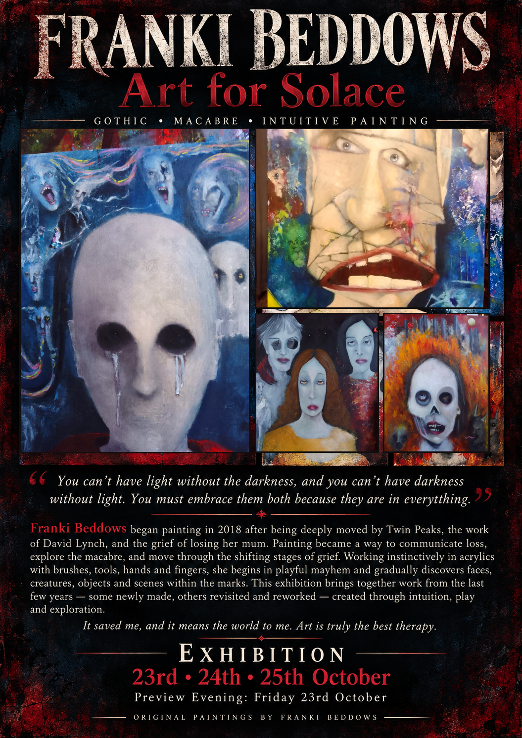Gothic Art for Solace Exhibition Poster